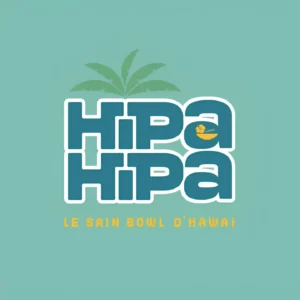 Logo officiel du restaurant Hipa Hipa Poke Bar à Nice, spécialiste des poke bowls gourmands et colorés.